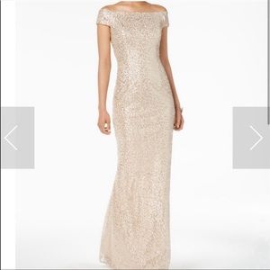 Gorgeous gold sequin gown.